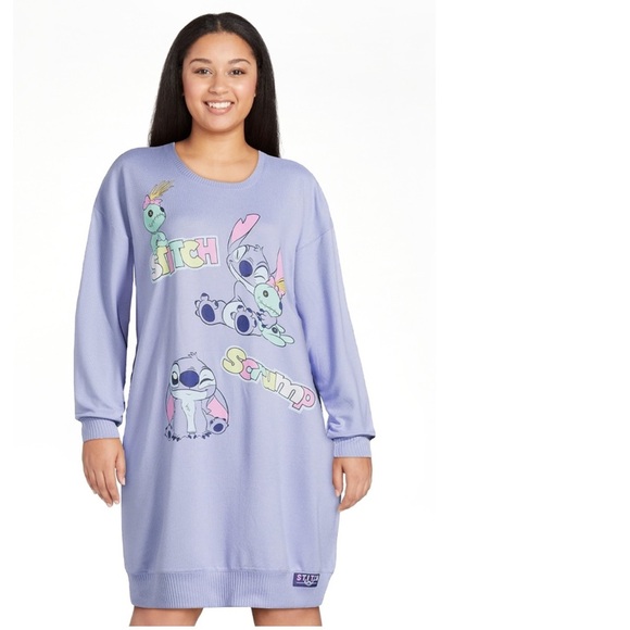 Disney Stitch Lavender Sweatshirt Dress - Picture 10 of 10